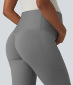 SoftlyZero™ Legging de yoga de maternité évasé taille super haute avec poches