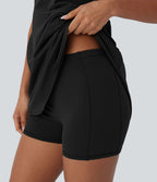 Robe de sport yoga mini 2-pièces SoftlyZero™ Plush à découpes avec poche A-C