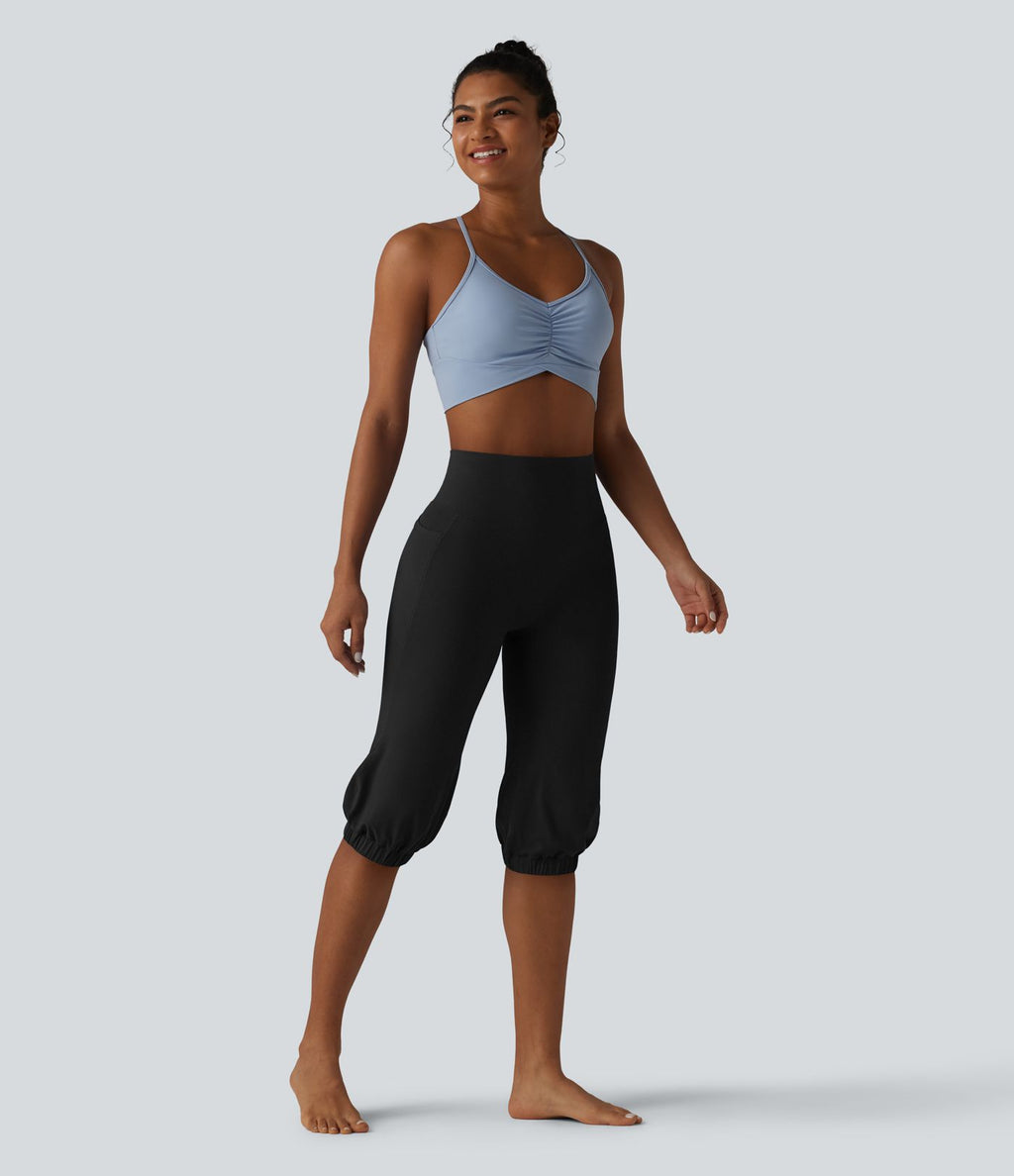 SoftlyZero™ Jogging corsaire ballon taille haute ventre plat pour la danse avec poches