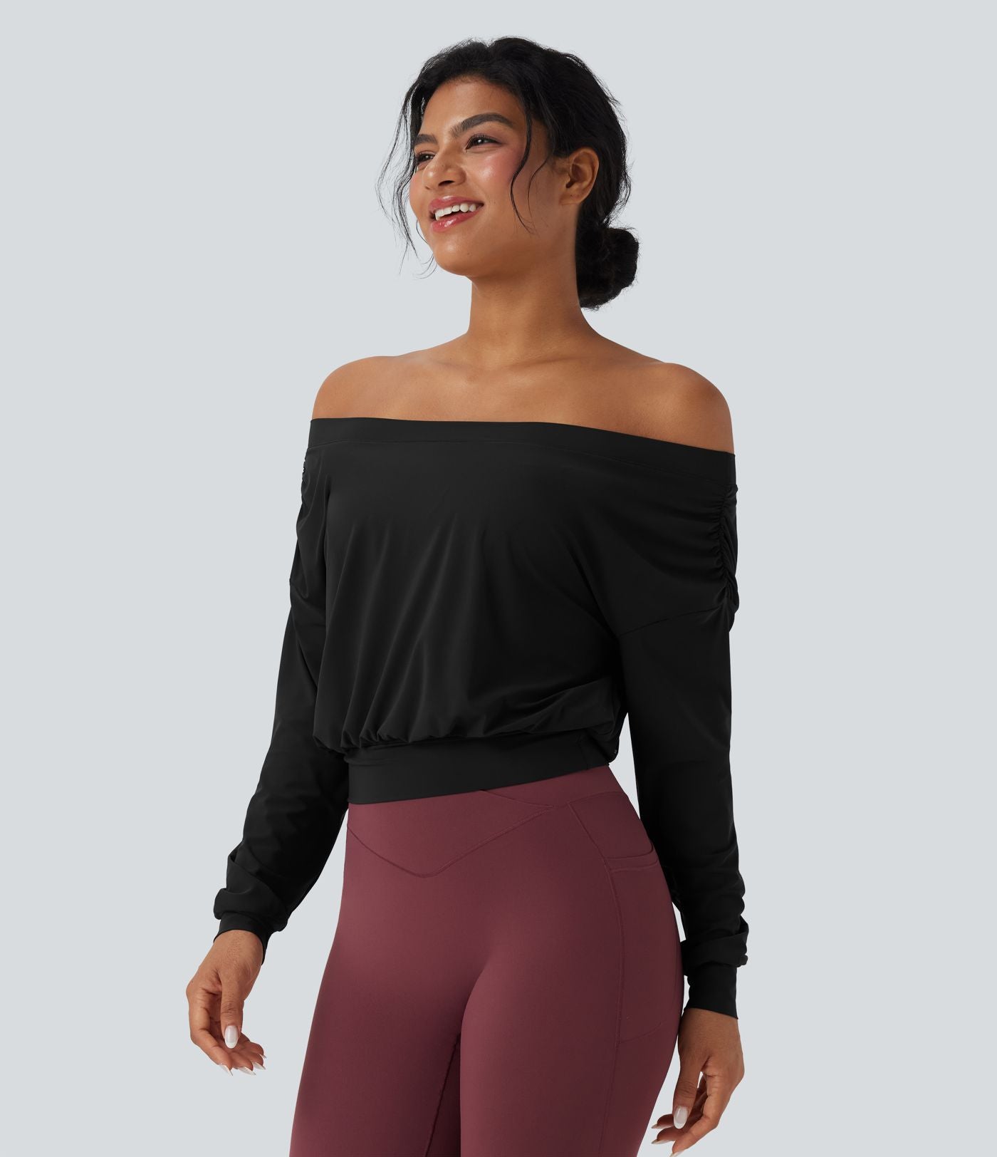 Haut de sport yoga oversize épaules dénudées effet frais InstantCool séchage rapide