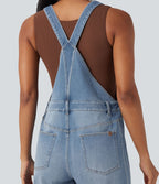 Salopette denim Halara Flex™ 7/8 coupe barrel avec poches