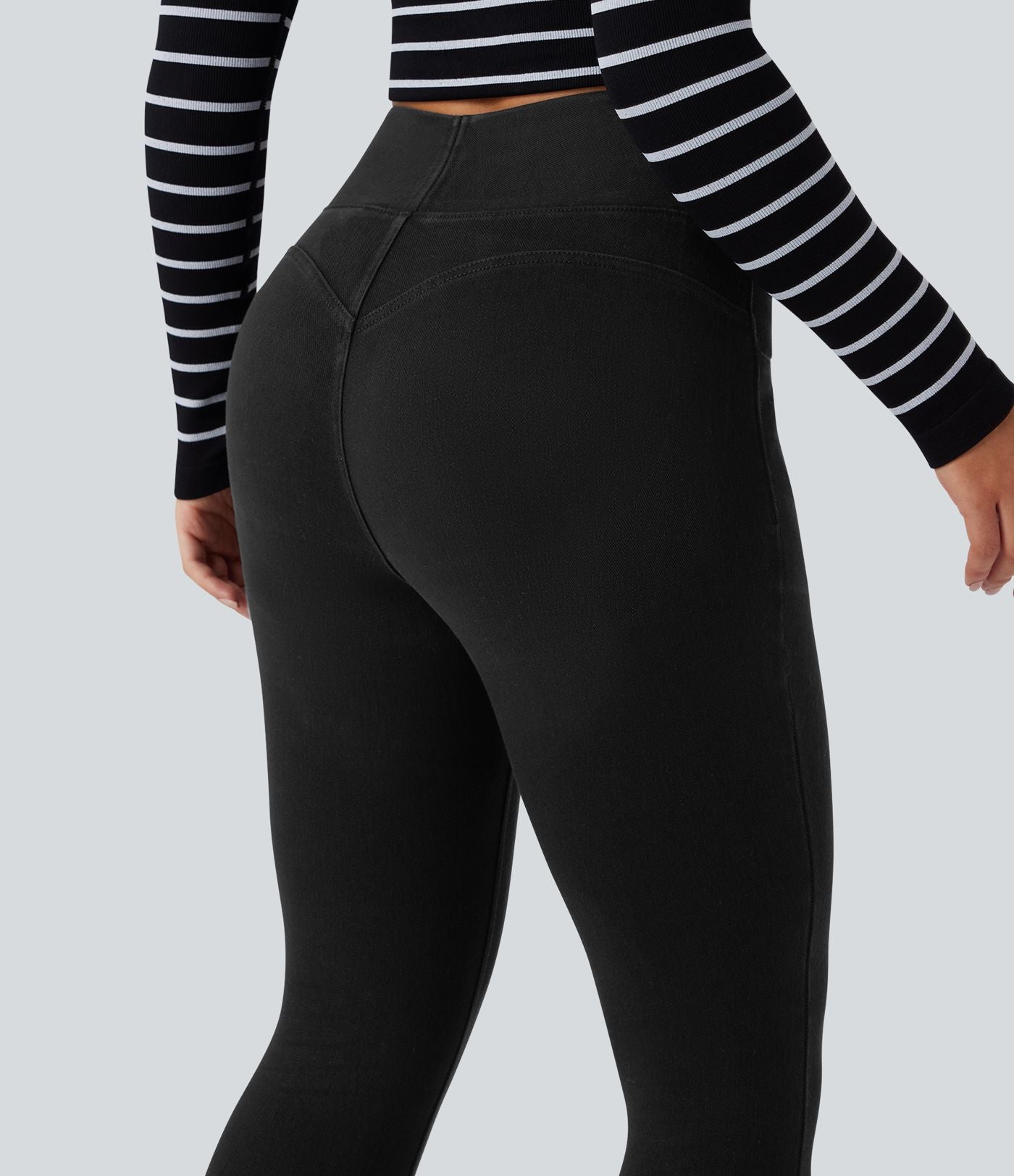 Legging 7/8 en denim gainant taille haute effet push-up Halara Flex™ avec poches