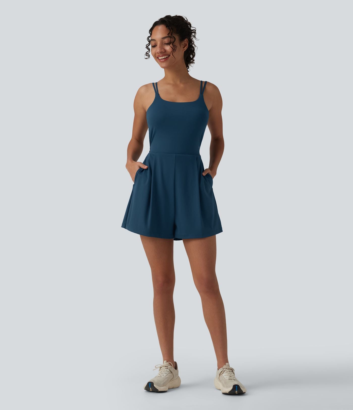 Combinaison de yoga SoftlyZero™ Airy 2-en-1 effet frais InstantCool à doubles bretelles avec brassière intégrée et poches, accès facile Easy Peasy