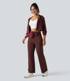 Pantalon de yoga taille haute coupe droite sans couture Seamless Flow