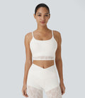 Soutien-Gorge Sport Yoga Cropped à Dentelle Soutien Léger