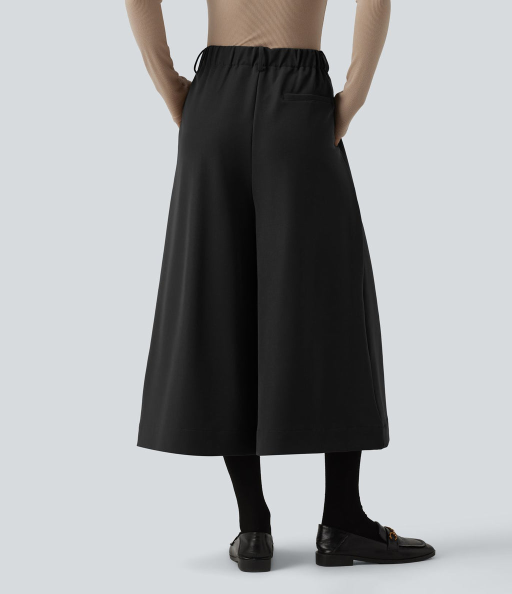 Pantalon tailleur large Halara Flex™ plissé taille haute avec poches