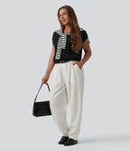 Pull de travail col polo manches courtes