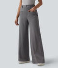 Pantalon Halara Flex™ tailleur large taille mi-haute à rayures à effet frais InstantCool et poches