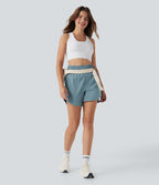 Short de course 2-en-1 Breezeful™ taille haute, poches multiples, ourlet arrondi, séchage rapide 12,5 cm - Longueur prolongée