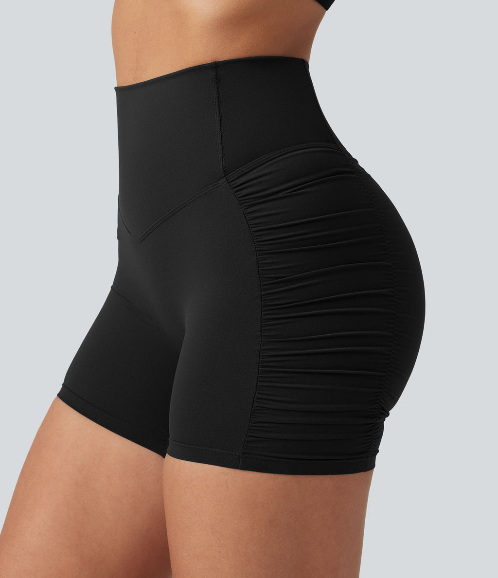 Halara UltraSculpt™ Cycliste de yoga taille haute froncé 12,5 cm