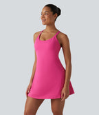 Robe de danse SoftlyZero™ Plush effet push-up dos nu avec bretelles réglables croisées et brassière intégrée bonnets E-G – Édition Easy Peasy