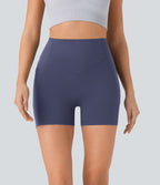 Short cycliste 12,5 cm d'entraînement gainant galbant taille haute avec effet scrunch et poches Halara UltraSculpt™