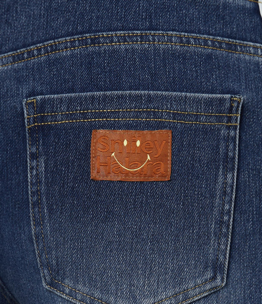 Jean large casual délavé Halara X Smiley® Halara Flex™ taille haute avec poches