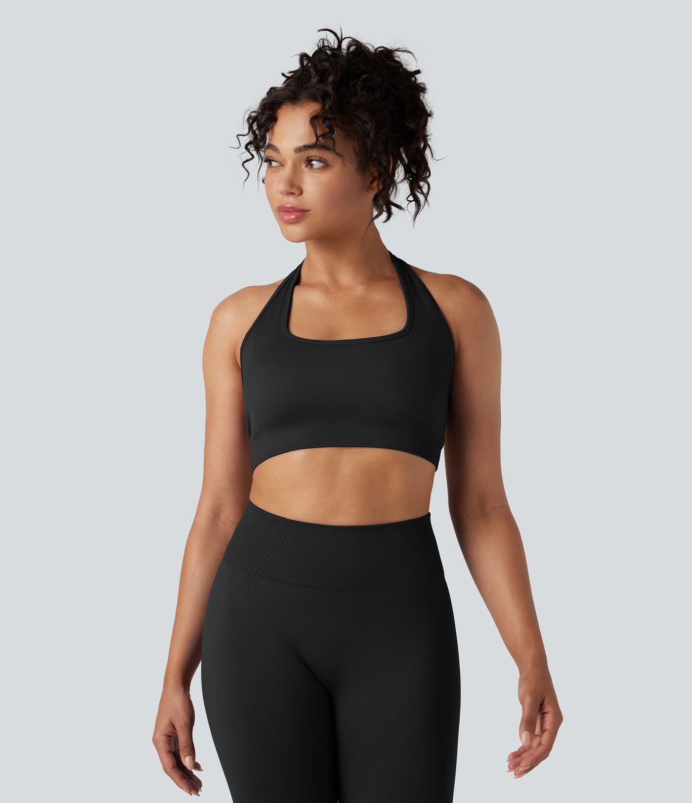 Brassière de sport yoga maintien léger col américain sans couture OneForm Seamless Flow