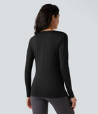 Top de sport running col bénitier manches longues