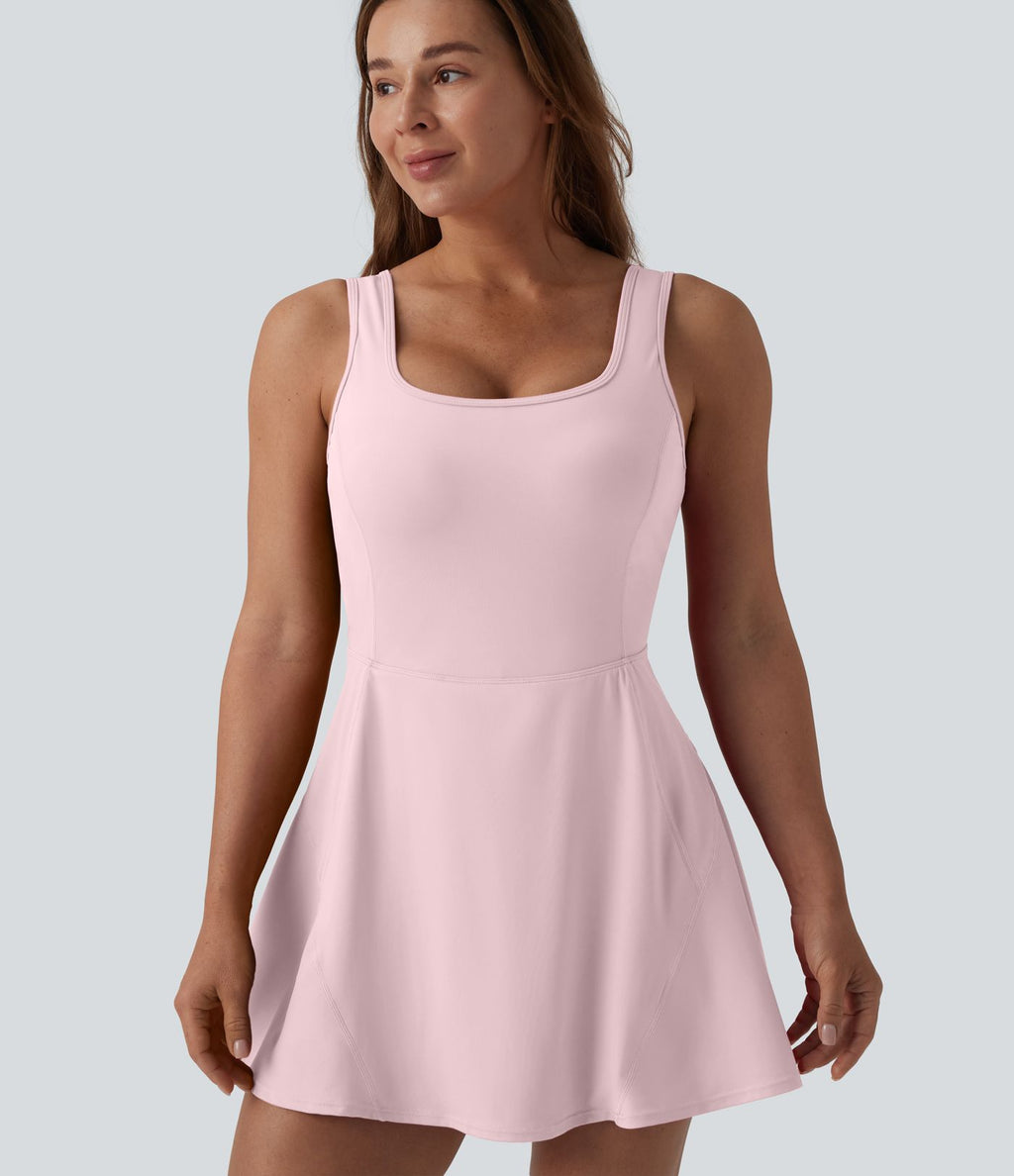 Robe de sport mini 2-en-1 SoftlyZero™ Airy col U poches effet frais InstantCool danse bonnets E-G, accès facile Easy Peasy