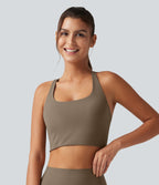Brassière running Halara UltraSculpt™ côtelée à maintien léger avec coussinets amovibles