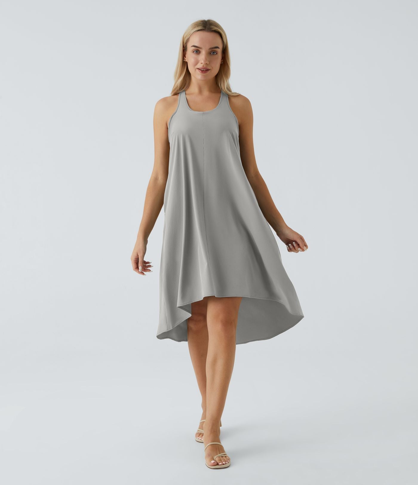 Robe décontractée mi-longue Breezeful™ dos nageur poche latérale fluide asymétrique séchage rapide A-C