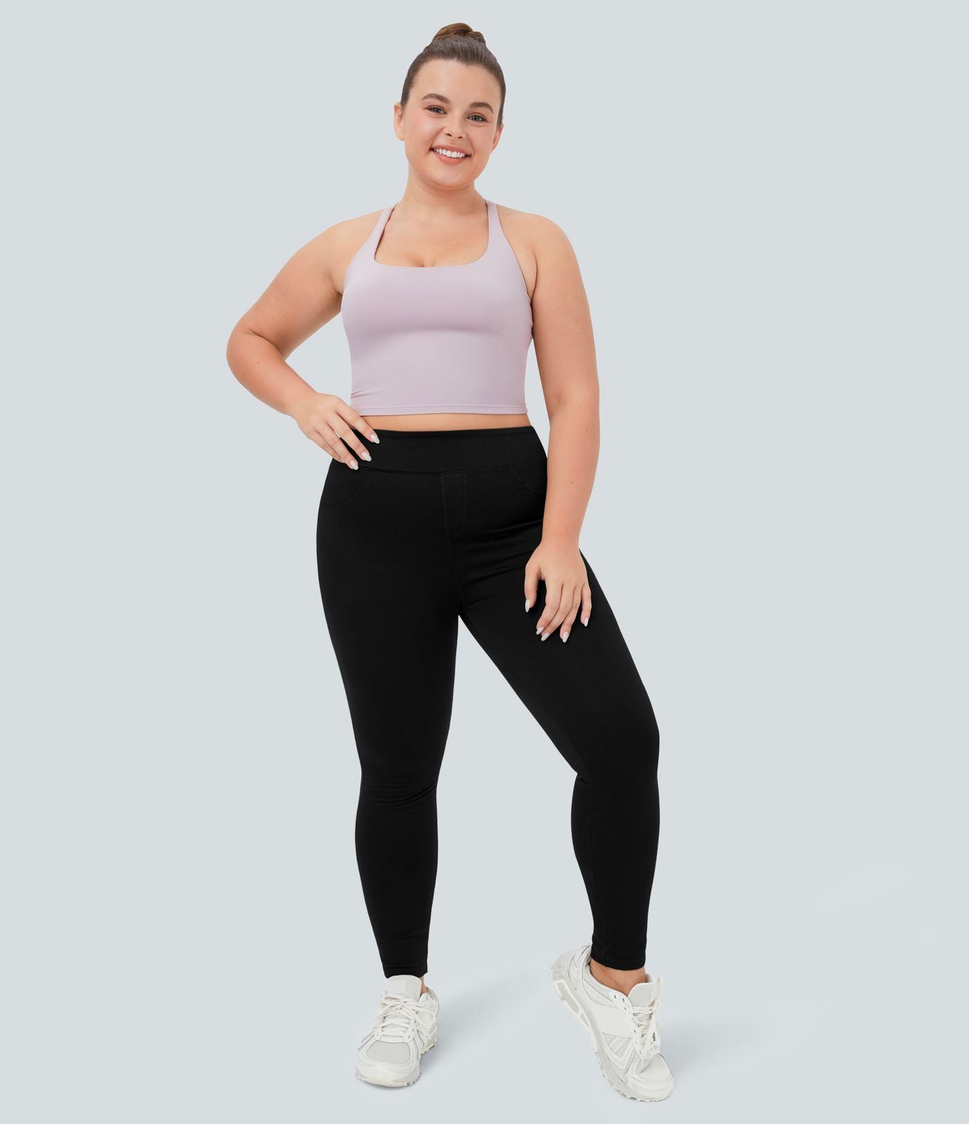 Halara Flex™ Jegging Casual Taille Haute Tricot Extensible Poche Latérale Arrière Grande Taille