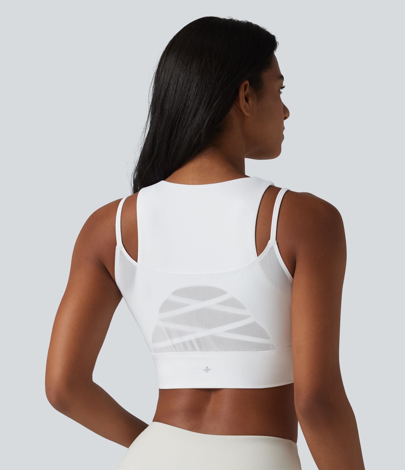 Brassière de sport SoftlyZero™ Airy à maintien léger, croisée, en mesh respirant, 2-en-1, avec brassière intégrée, à effet frais InstantCool, protection solaire UPF50+