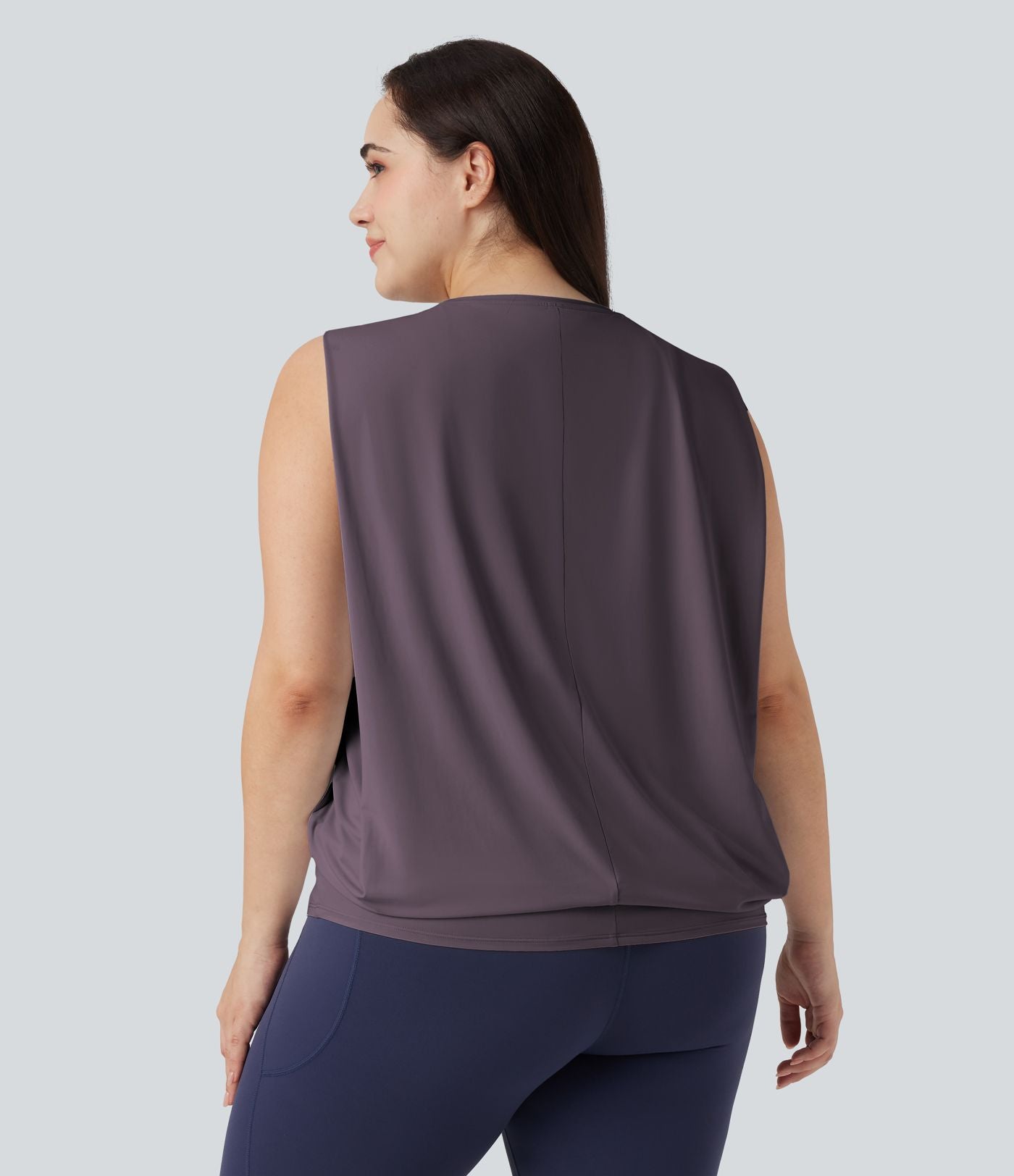 Débardeur yoga grande taille col rond Cool Touch - UPF50+