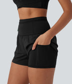Short de course SpeedWave™ taille haute mesh contrastant 2-en-1 séchage rapide avec multiples poches