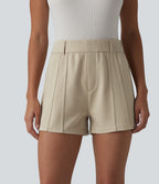 Short tailleur taille haute avec poches
