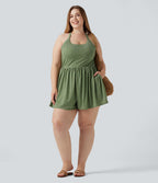 Combishort grande taille avec coussinets amovibles, poches et design accès facile Easy Peasy