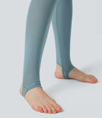 Legging à jupe étrier danse Breezeful™ 2-en-1 taille haute plissé résille contrastante séchage rapide avec poches