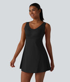 Robe de tennis courte 2-en-1 Halara UltraSculpt™ effet push-up bonnets E-G avec poches – Édition Easy Peasy
