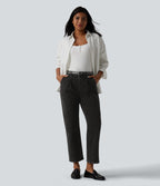 Halara Flex™ Jean droit casual 7/8 taille haute avec poches