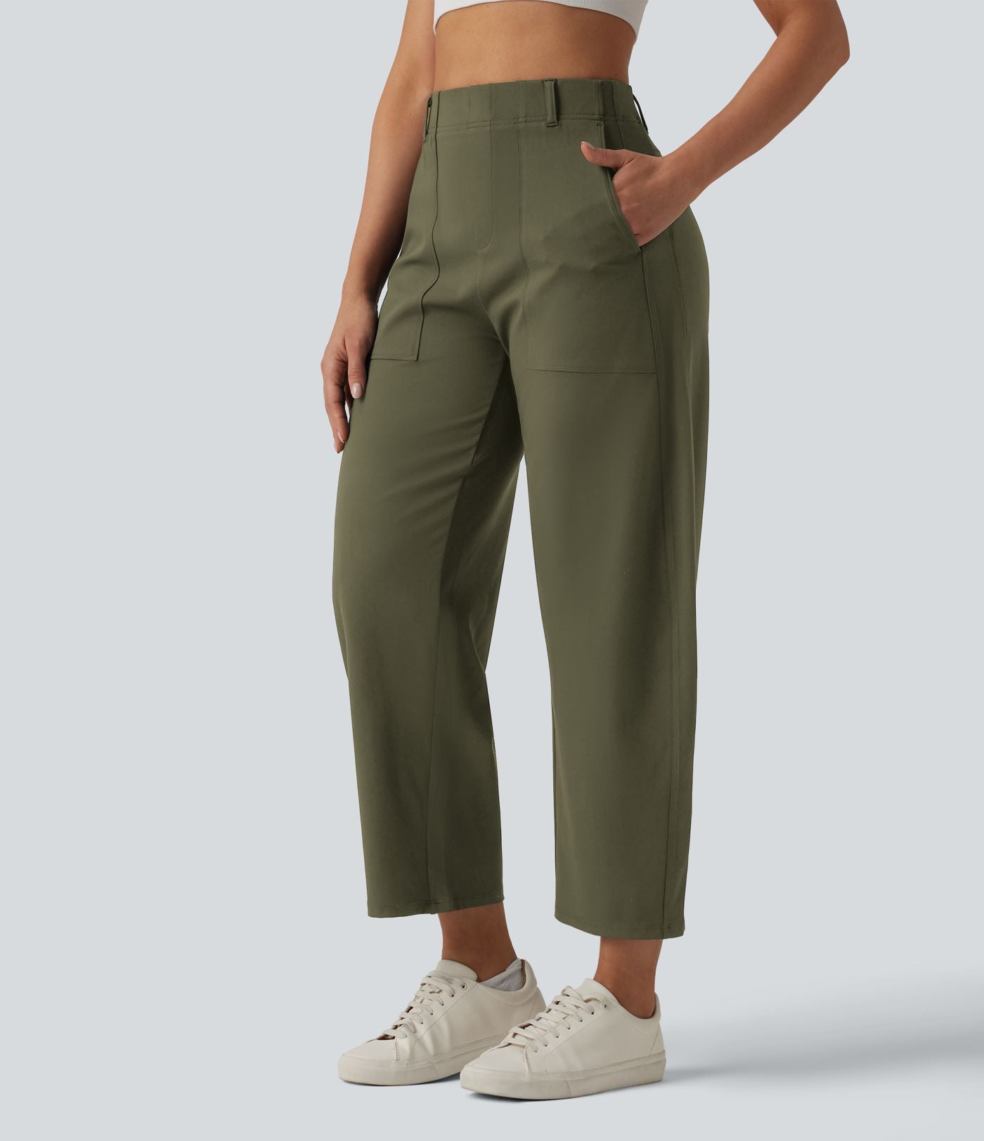 Pantalon barrel DayStretch taille haute avec poches