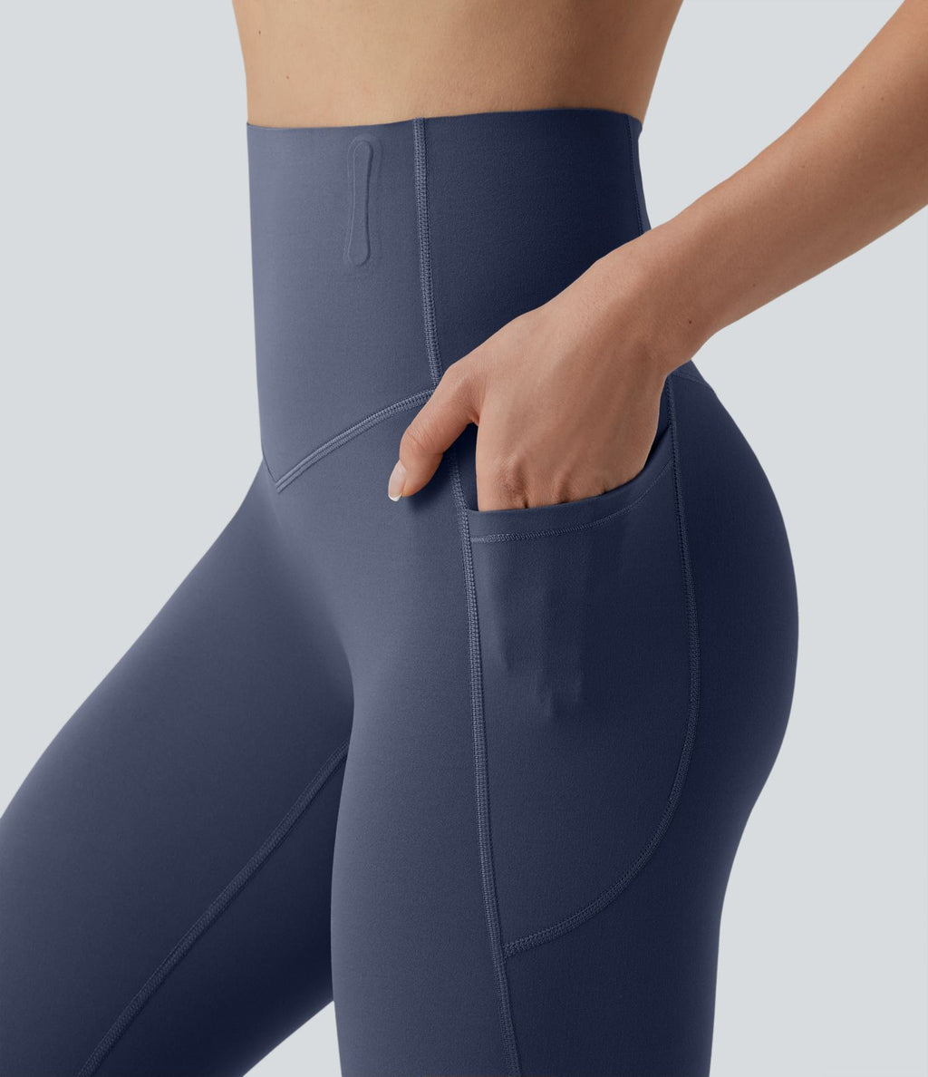 Legging 7/8 de yoga taille haute gainant sculptant anti-roulottage Halara UltraSculpt™ avec poches
