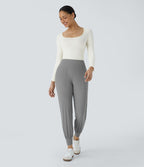 Jogging Casual Uni Taille Haute Poche Latérale