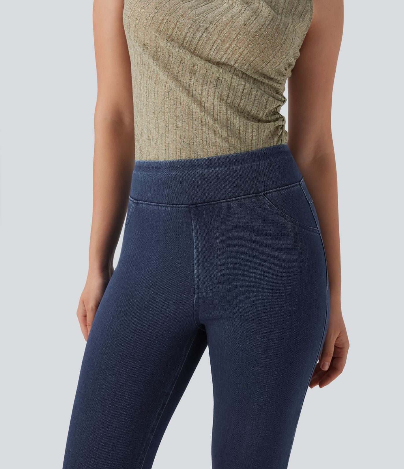 Halara Flex™ Jegging Capri Taille Haute Extensible Poche Latérale Arrière