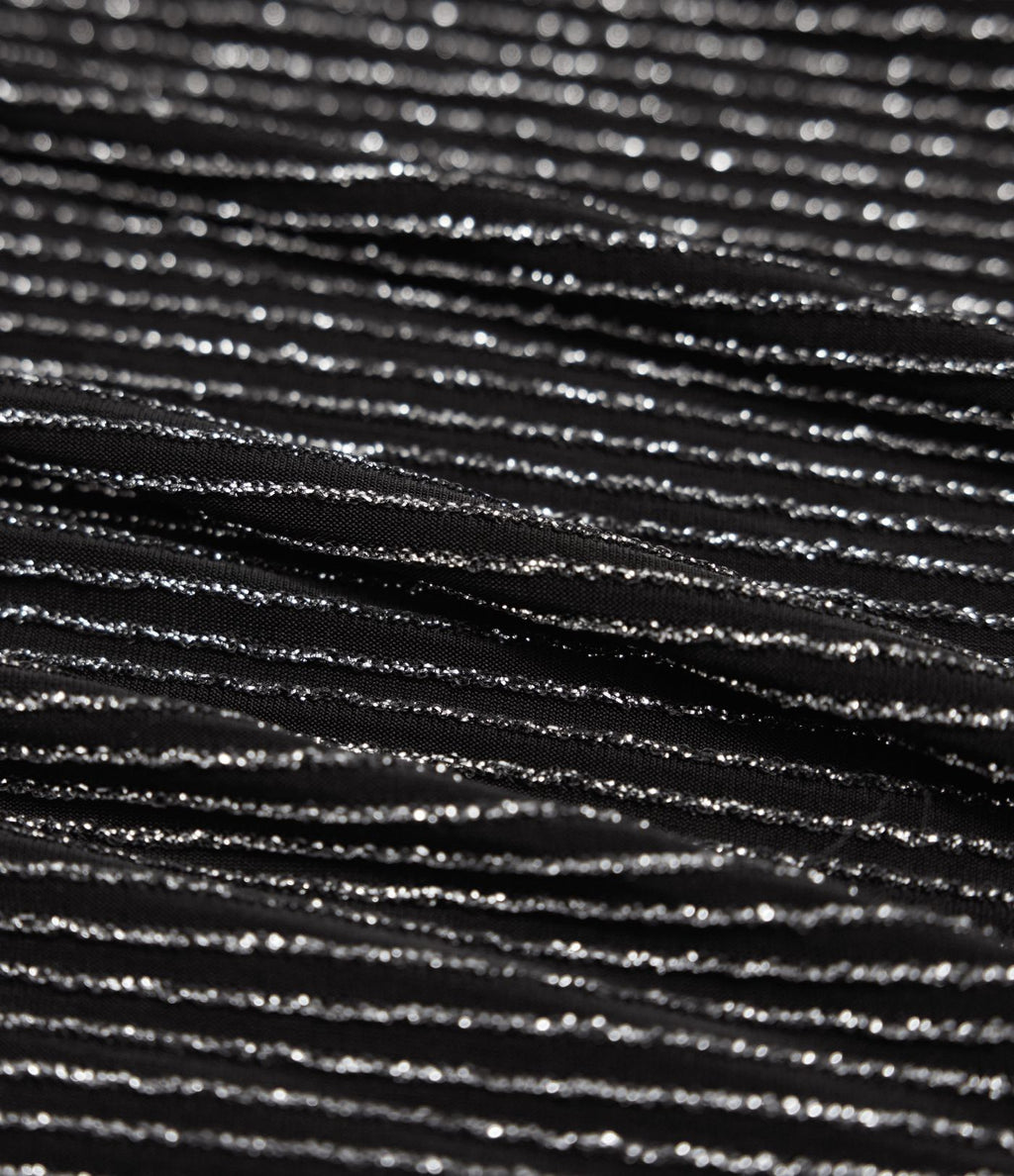 Combinaison Easy Peasy sans manches à ourlet volanté, rayures sparkle, avec poches