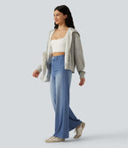 Jean large Halara Flex™ taille haute gainant avec poches