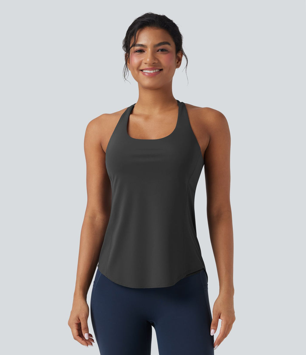 Débardeur running Halara UltraSculpt™ col rond dos croisé bonnets E-G