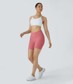 Softlyzero™ Short 17,5cm Yoga Taille Haute Crossover avec Poches Latérales