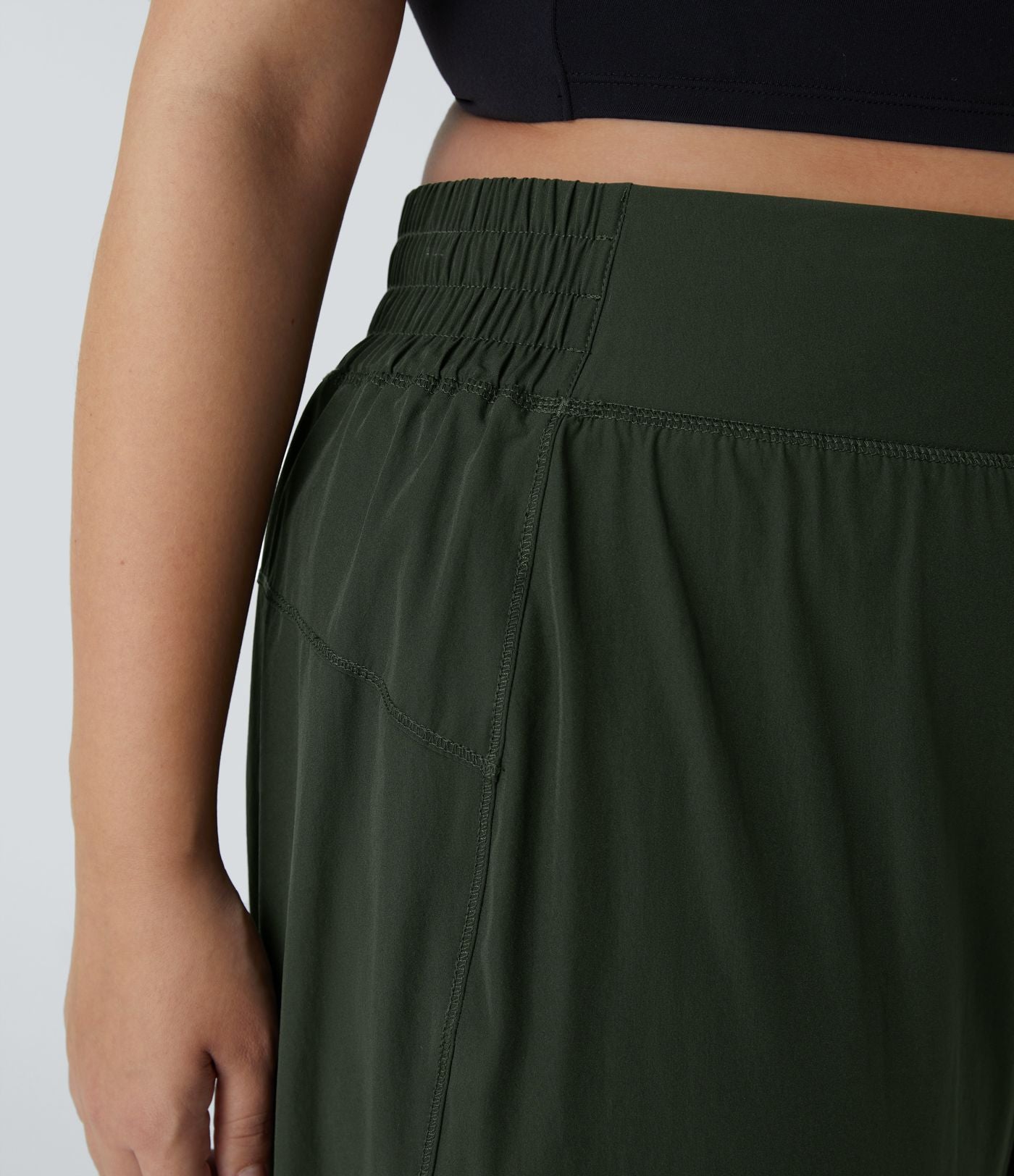 Jogging de Randonnée Grande Taille Taille Haute avec Ceinture Élastique