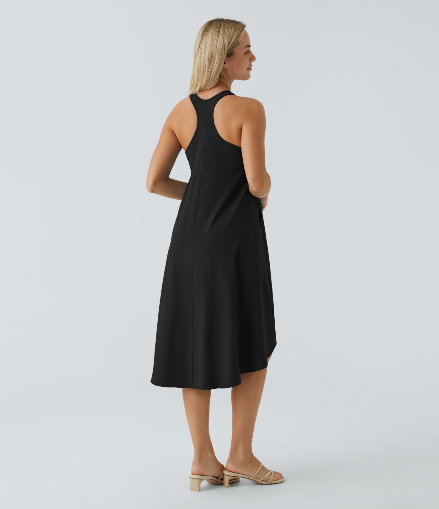 Robe décontractée mi-longue Breezeful™ dos nageur poche latérale fluide asymétrique séchage rapide A-C