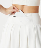 Jupe-short de tennis mini SoftlyZero™ QuickDry taille mi-haute gainante à plis avec poches