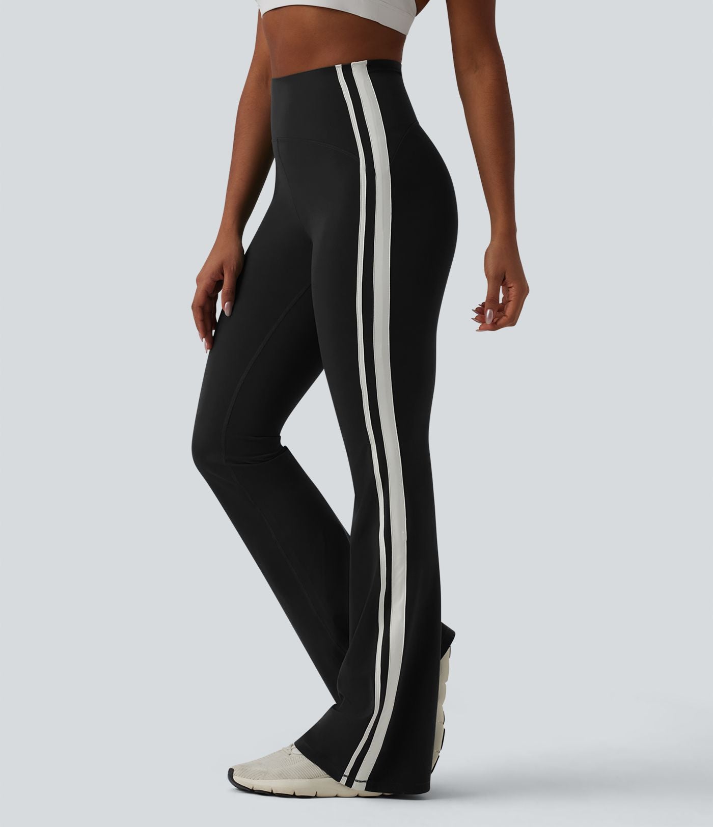 Legging de yoga 7/8 évasé Halara UltraSculpt™ taille haute ventre plat avec bandes latérales