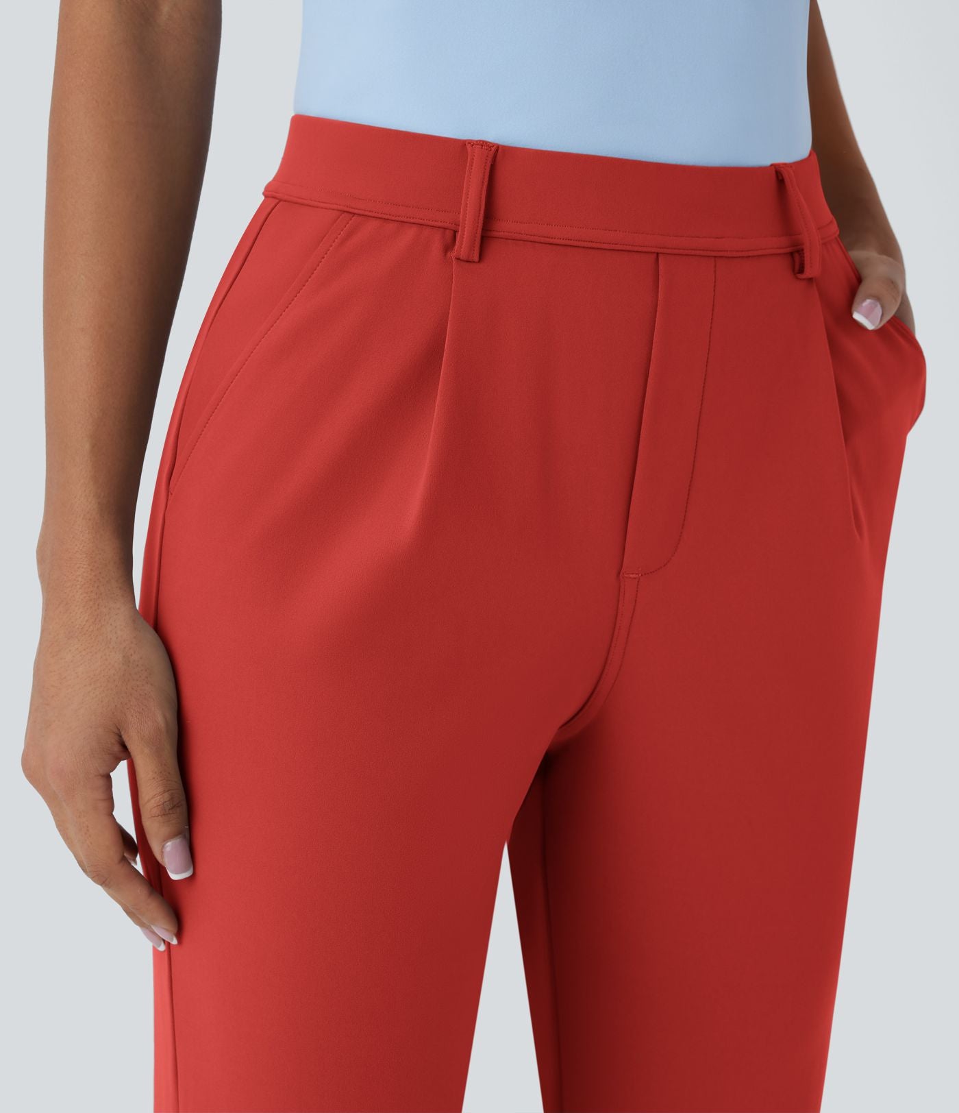 Pantalon de travail fuselé longueur cheville taille haute Halara Flex™ DayStretch avec poches