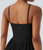 Robe de yoga courte 2-en-1 dos nu à séchage rapide Breezeful™ avec poches latérales - Easy Peasy Edition