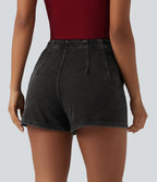 Halara Flex™ Short en denim taille haute 7,5 cm avec poches