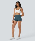 Short cycliste 6 cm de course gainant taille haute avec fronces et séchage rapide SoftlyZero™