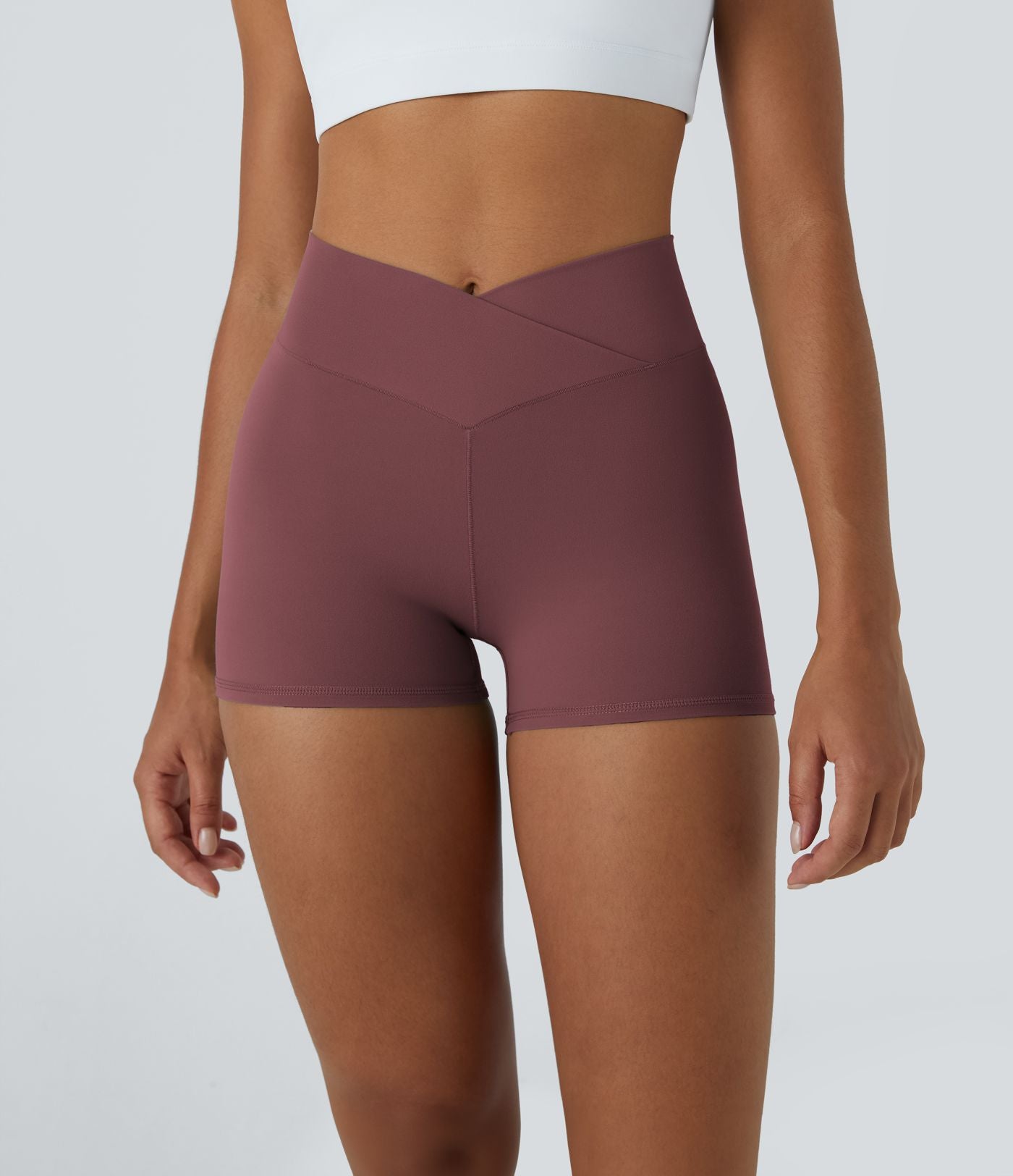 Softlyzero™ Short 7,5cm Biker Taille Haute Croisé Uni
