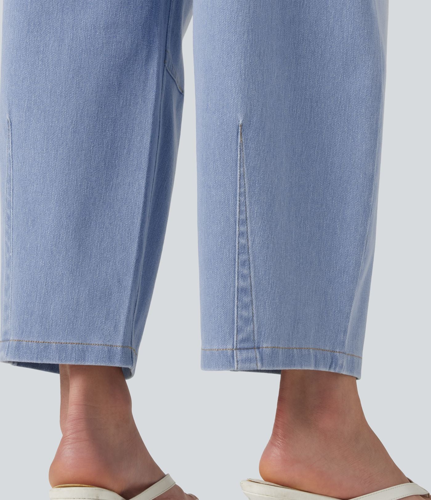 Jean Barrel 7/8 décontracté taille mi-haute avec poches Halara Flex™