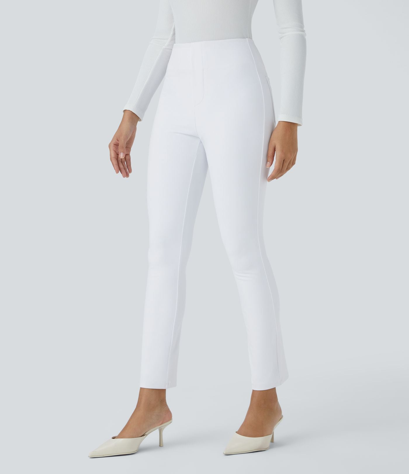 Pantalon tailleur fuselé taille haute Halara Flex™ avec poches